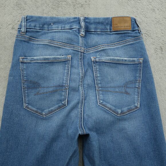 American Eagle Jeans Women's Size 4R Blue High-Rise Jegging Denim 27" Inseam - Picture 15 of 16
